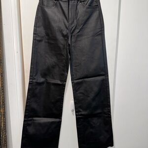 Black Faux Leather Pants